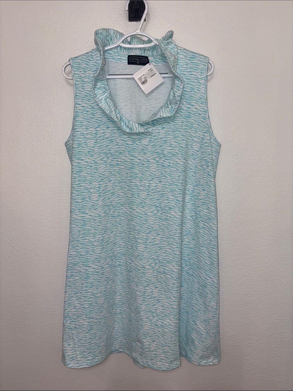 Duffield Lane Aqua Wave Sleeveless Dress Size   B40